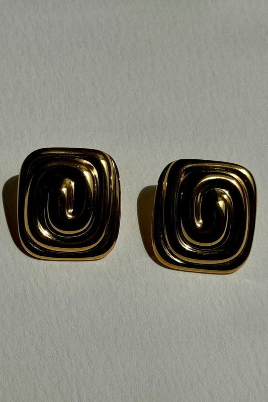 Aretes Grigio Dorado