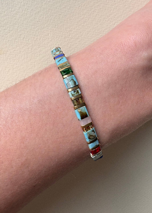 Pulsera Rectángulos Turqueza