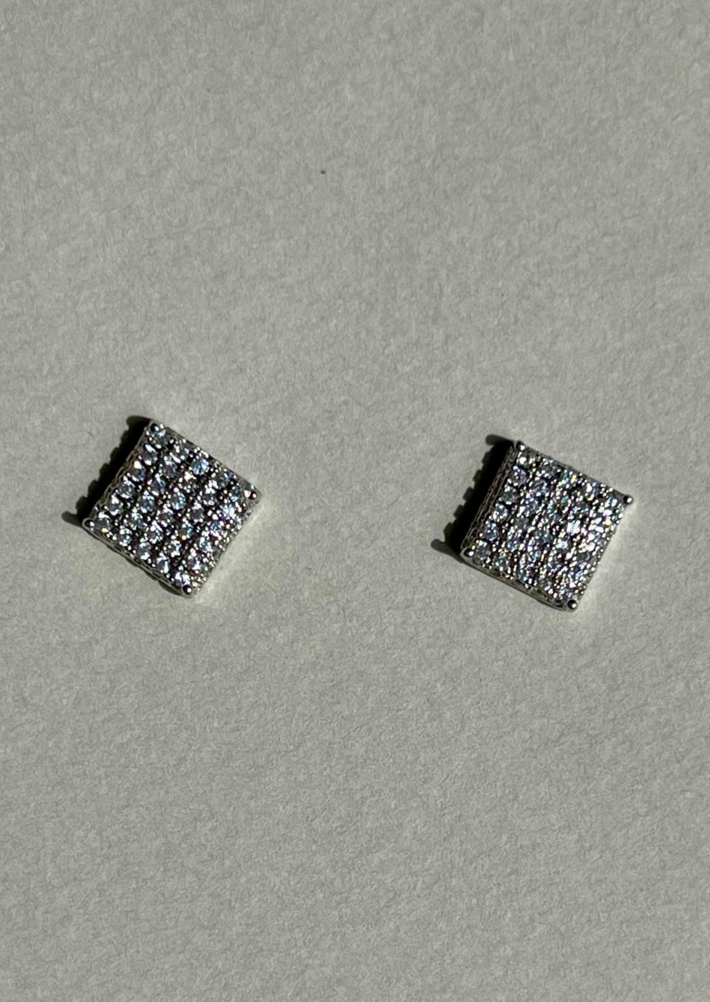 Aretes Fortune Square Plateados